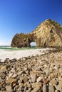 Natural arch on the rocky coastline of Izu Peninsula, Japan